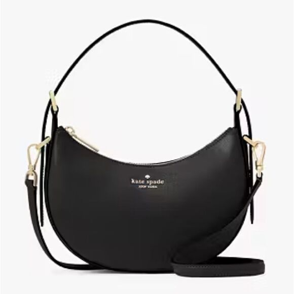Madison Saffiano Leather Crescent Shoulder Bag - Picture 2 of 12